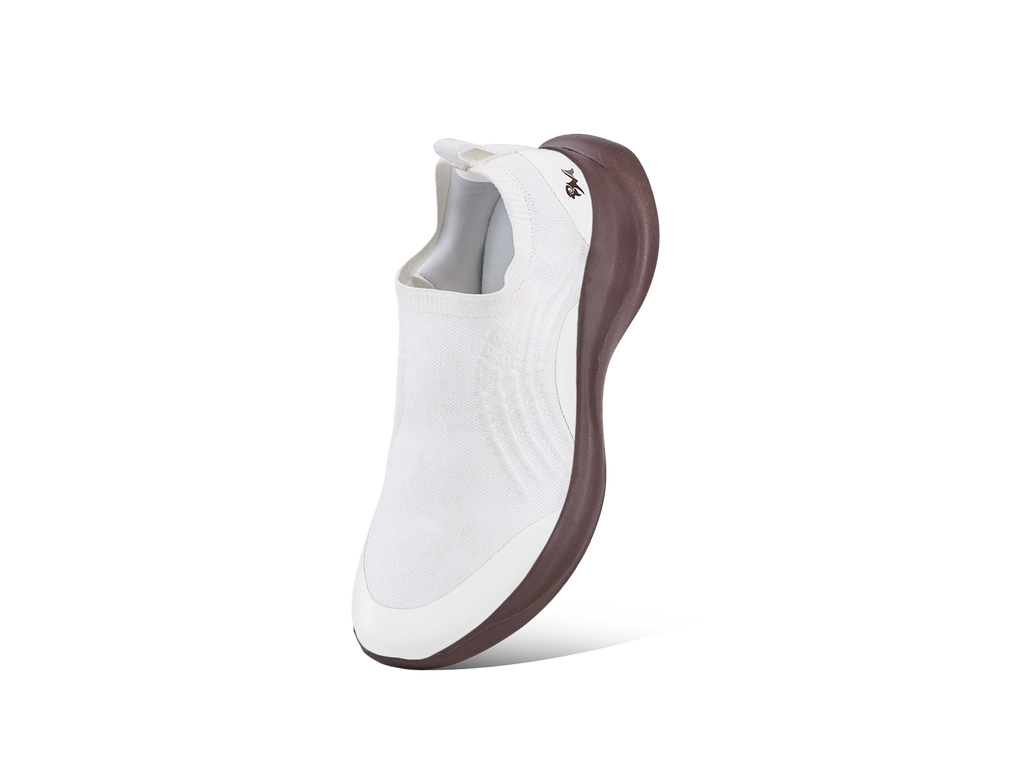Curve Knit Slip Ons For Men : Ivory