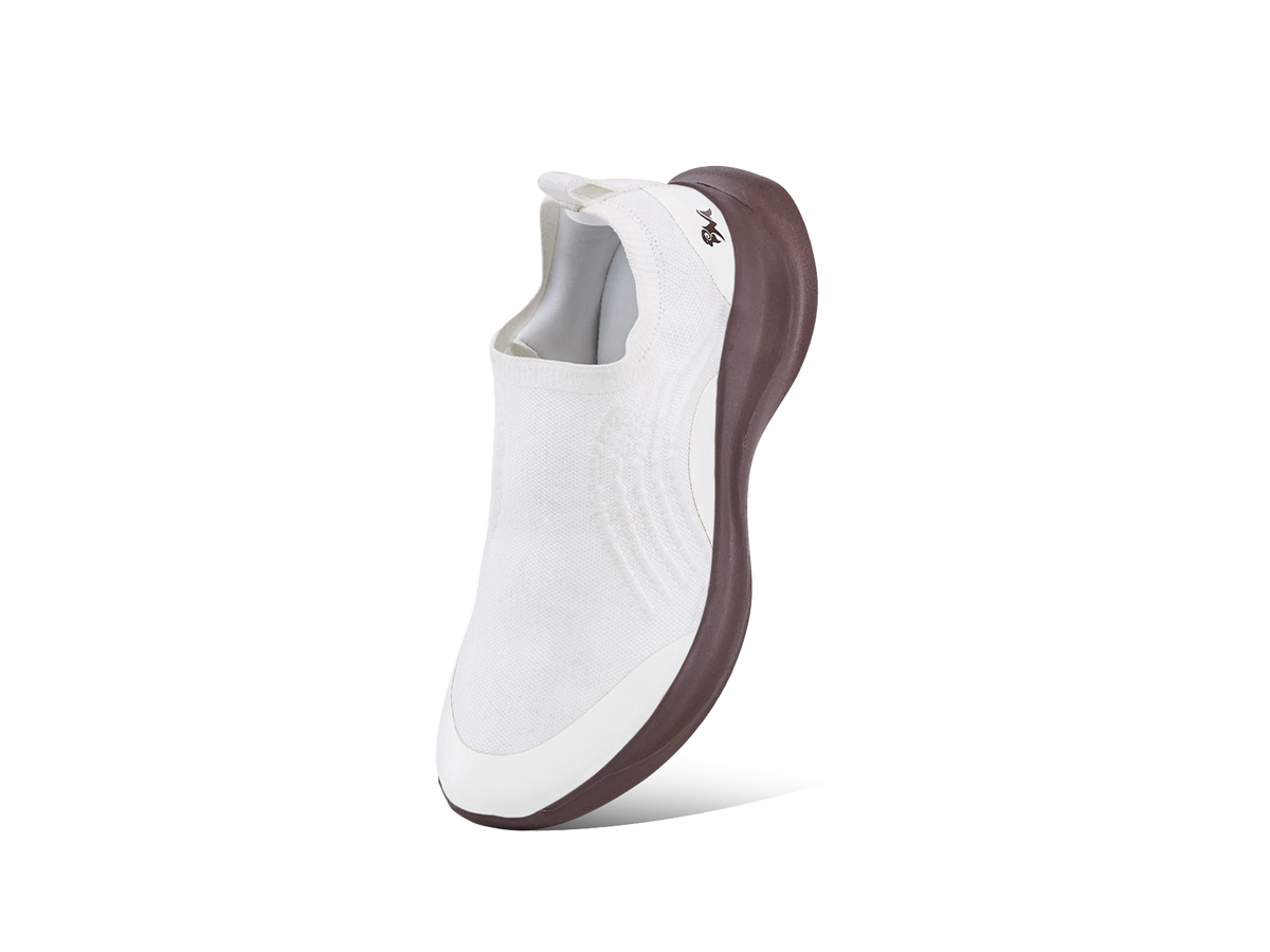 Curve Knit Slip Ons For Men : Ivory