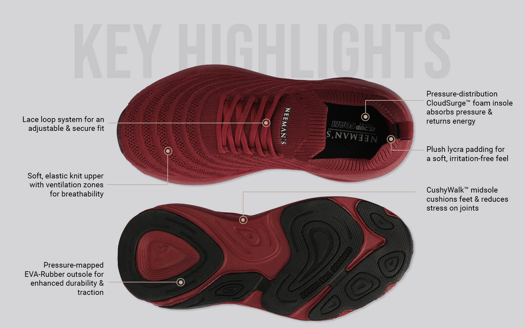 Begin Walk Glide For Men : Maroon