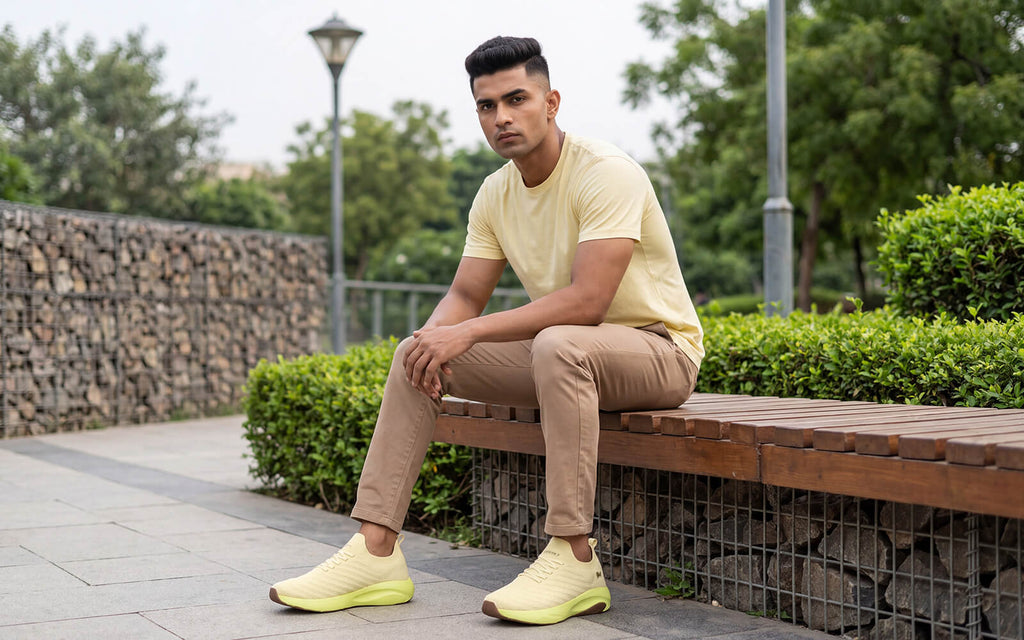 Begin Walk Glide For Men : Custard  Lime