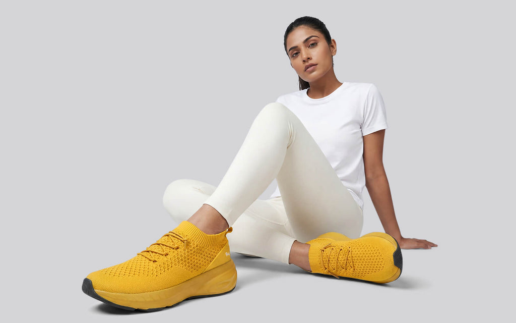 Begin Walk Soothe Lace Ups for Women : Yellow