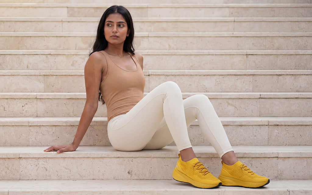 Begin Walk Soothe Lace Ups for Women : Yellow