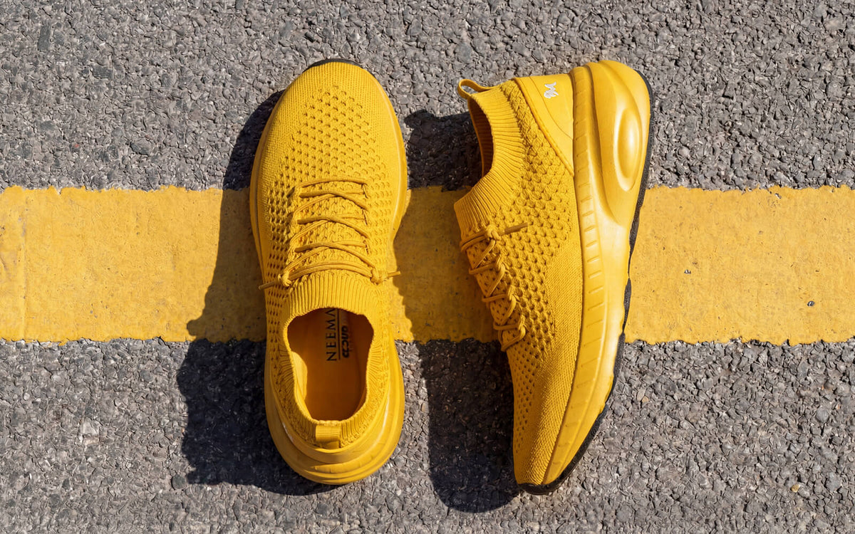 Begin Walk Soothe Lace Ups for Women : Yellow