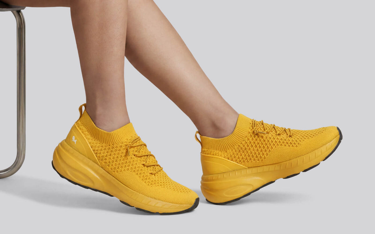 Begin Walk Soothe Lace Ups for Women : Yellow