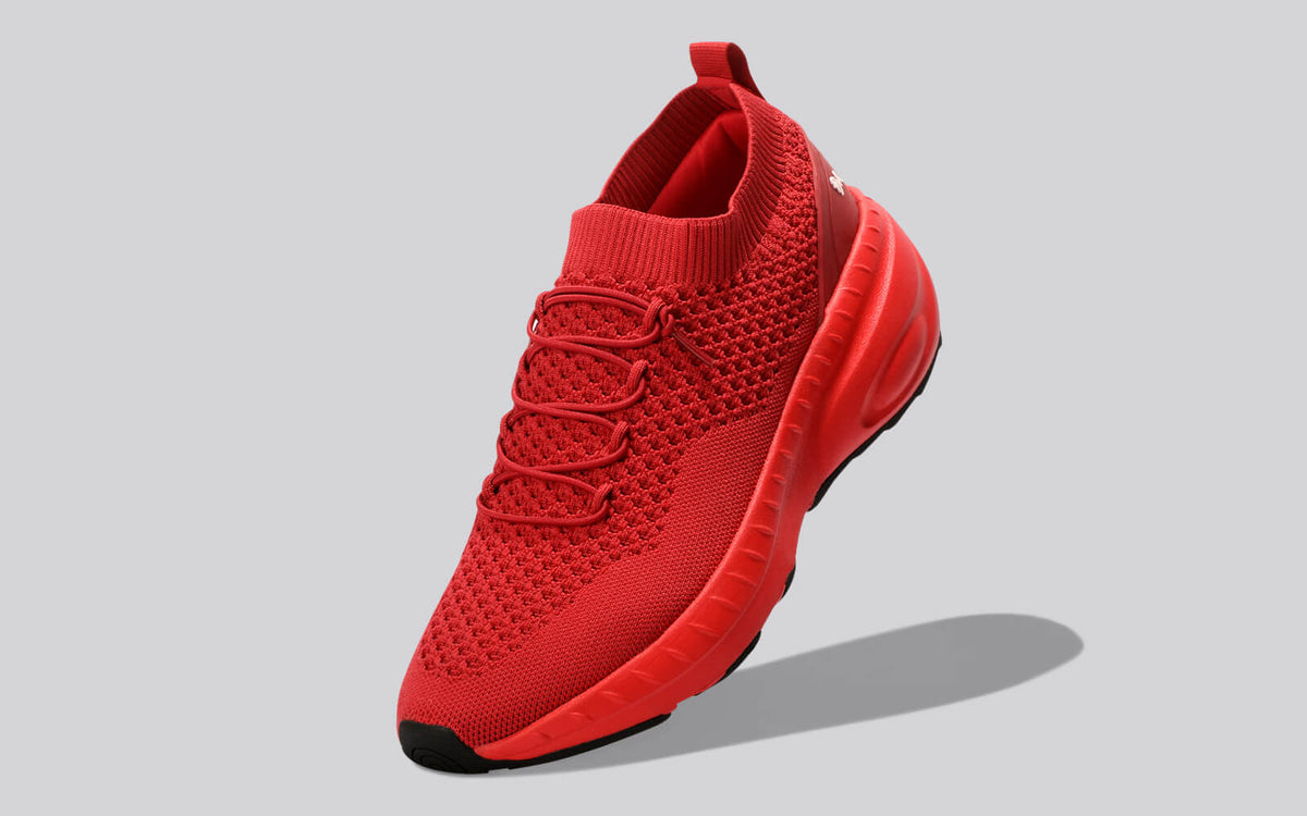 Begin Walk Soothe Lace Ups for Men : Red