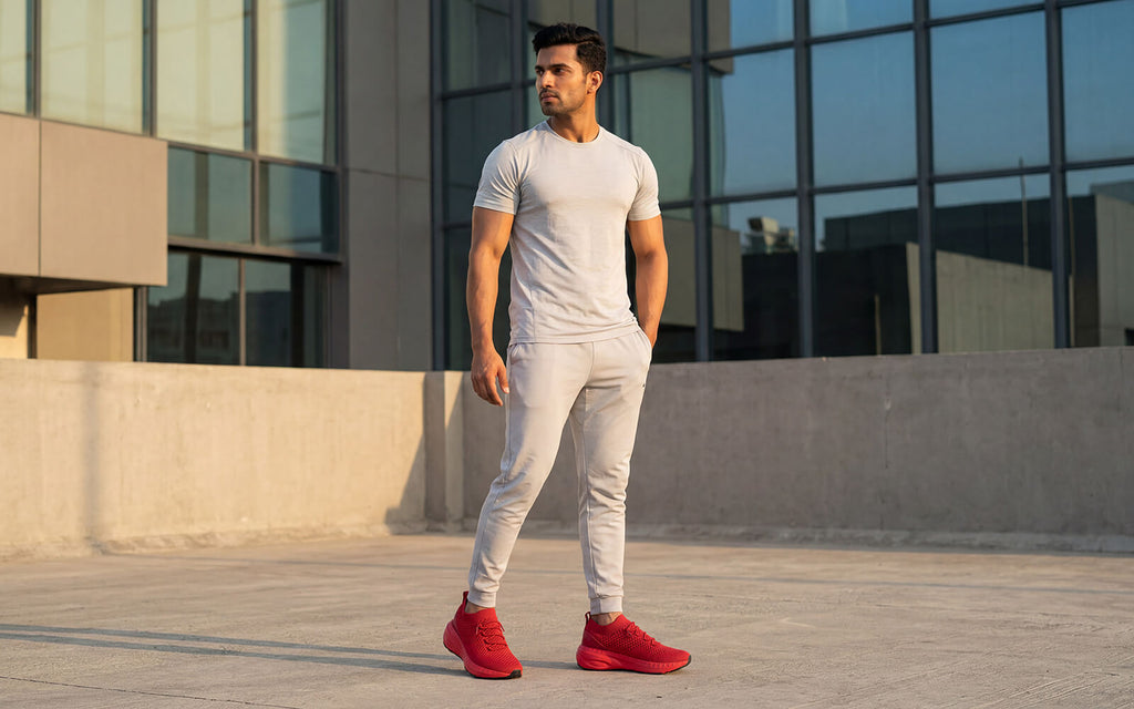 Begin Walk Soothe Lace Ups for Men : Red