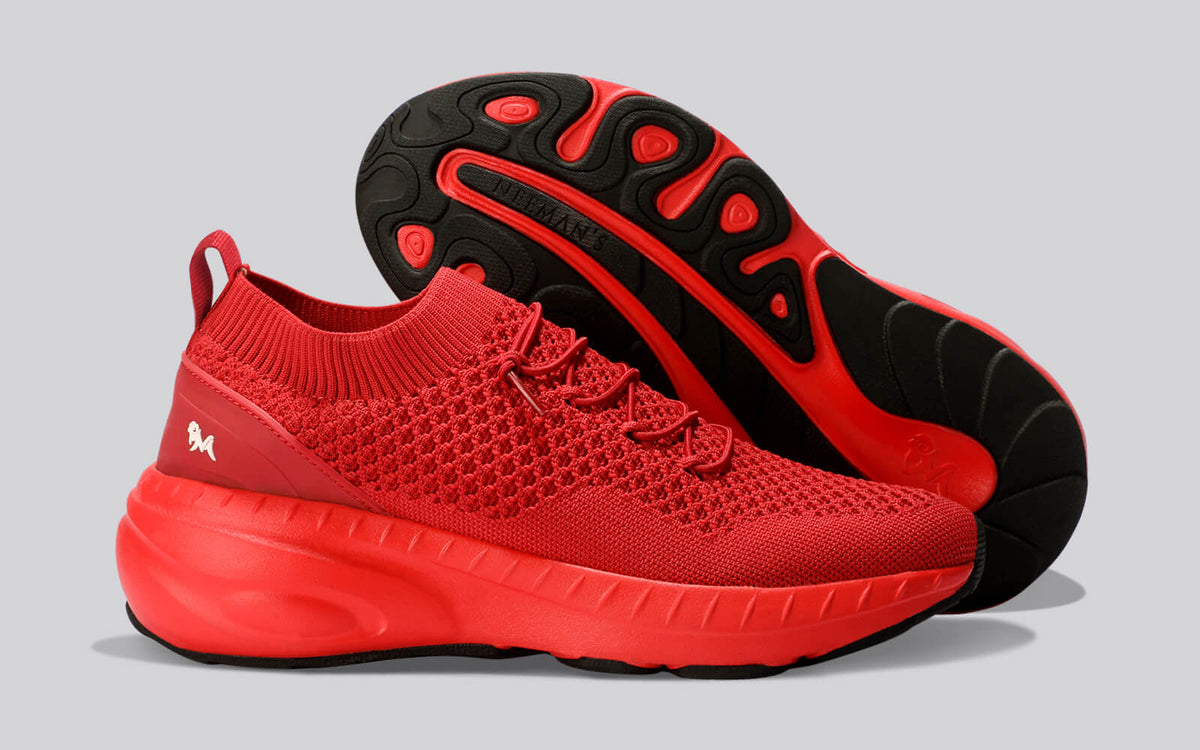 Begin Walk Soothe Lace Ups for Men : Red