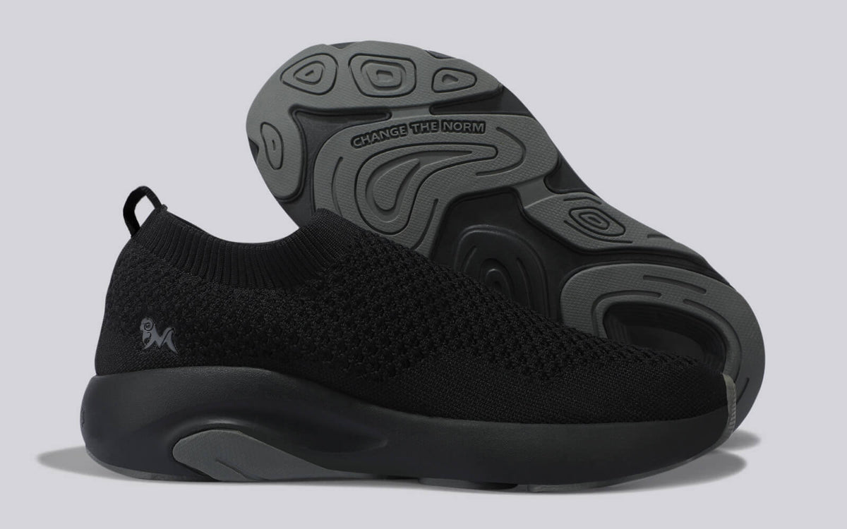 Begin Walk Soothe Slip Ons for Men : Black