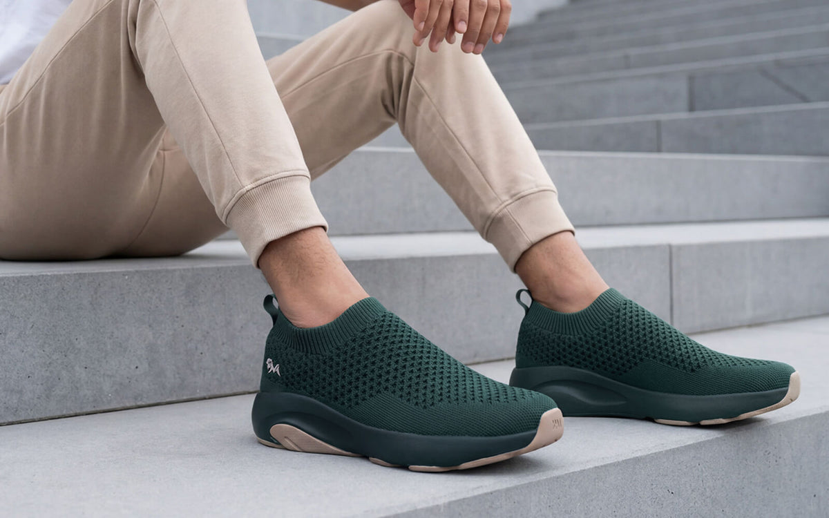 Begin Walk Soothe Slip Ons for Men : Green