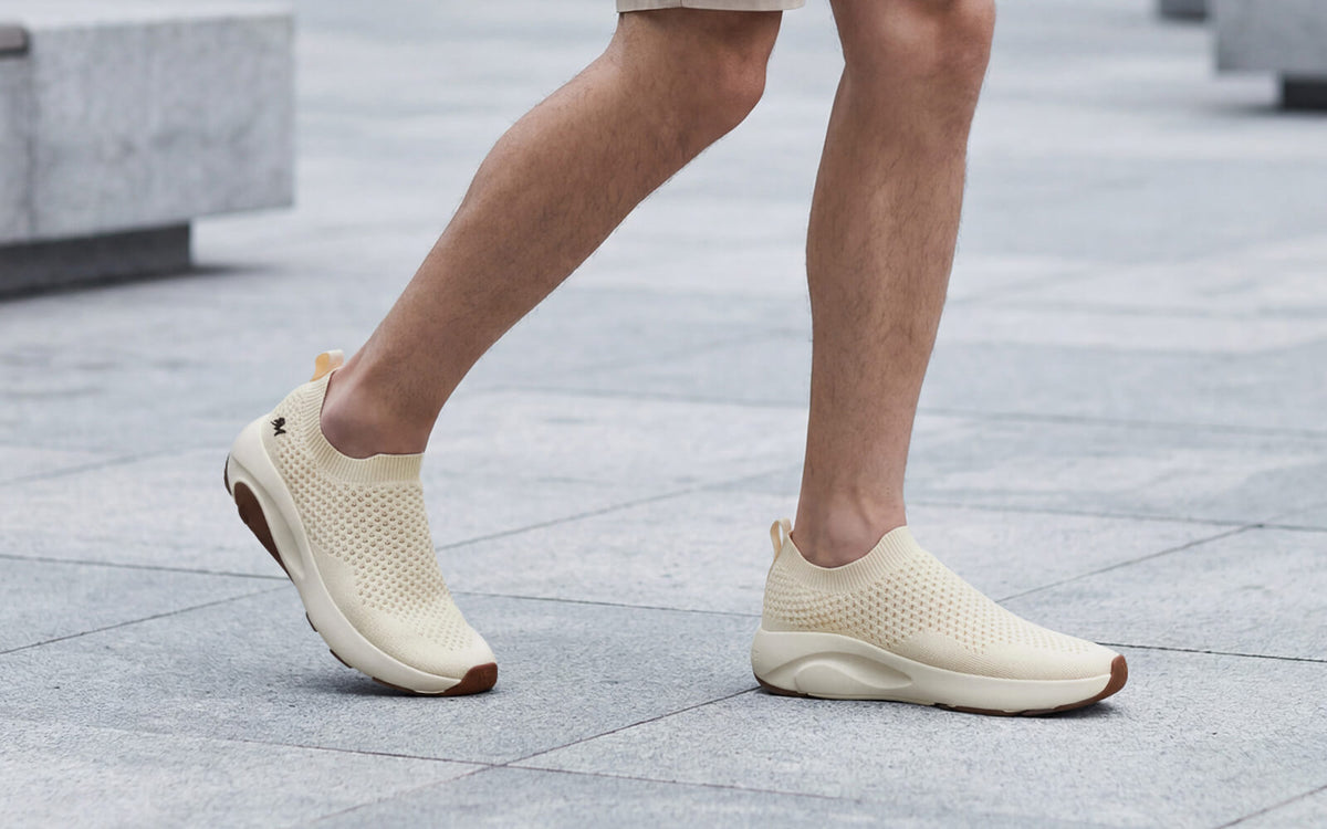 Begin Walk Soothe Slip Ons for Men : Ivory