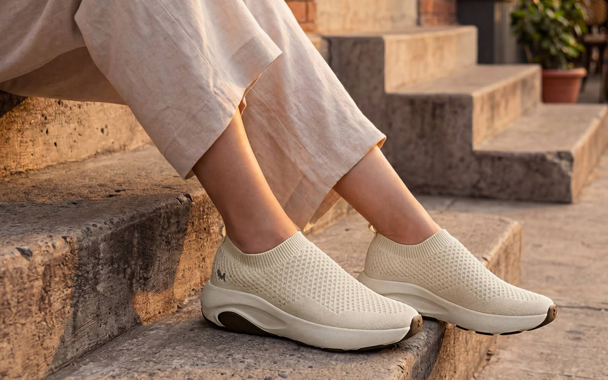 Begin Walk Soothe Slip Ons for Women : Ivory