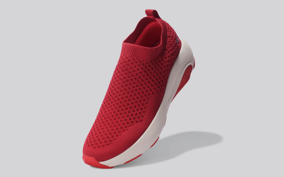 Begin Walk Soothe Slip Ons for Women : Red