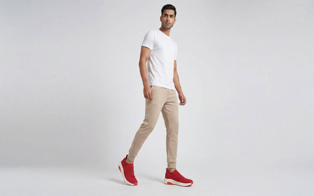 Begin Walk Soothe Slip Ons for Men : Red