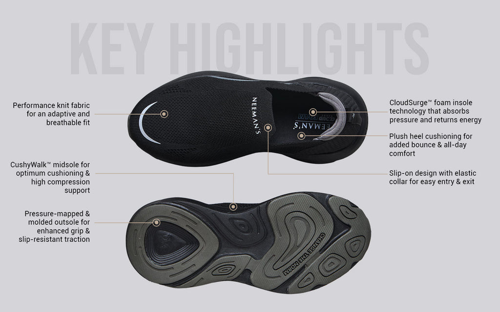 Begin Walk Ease For Men : Black
