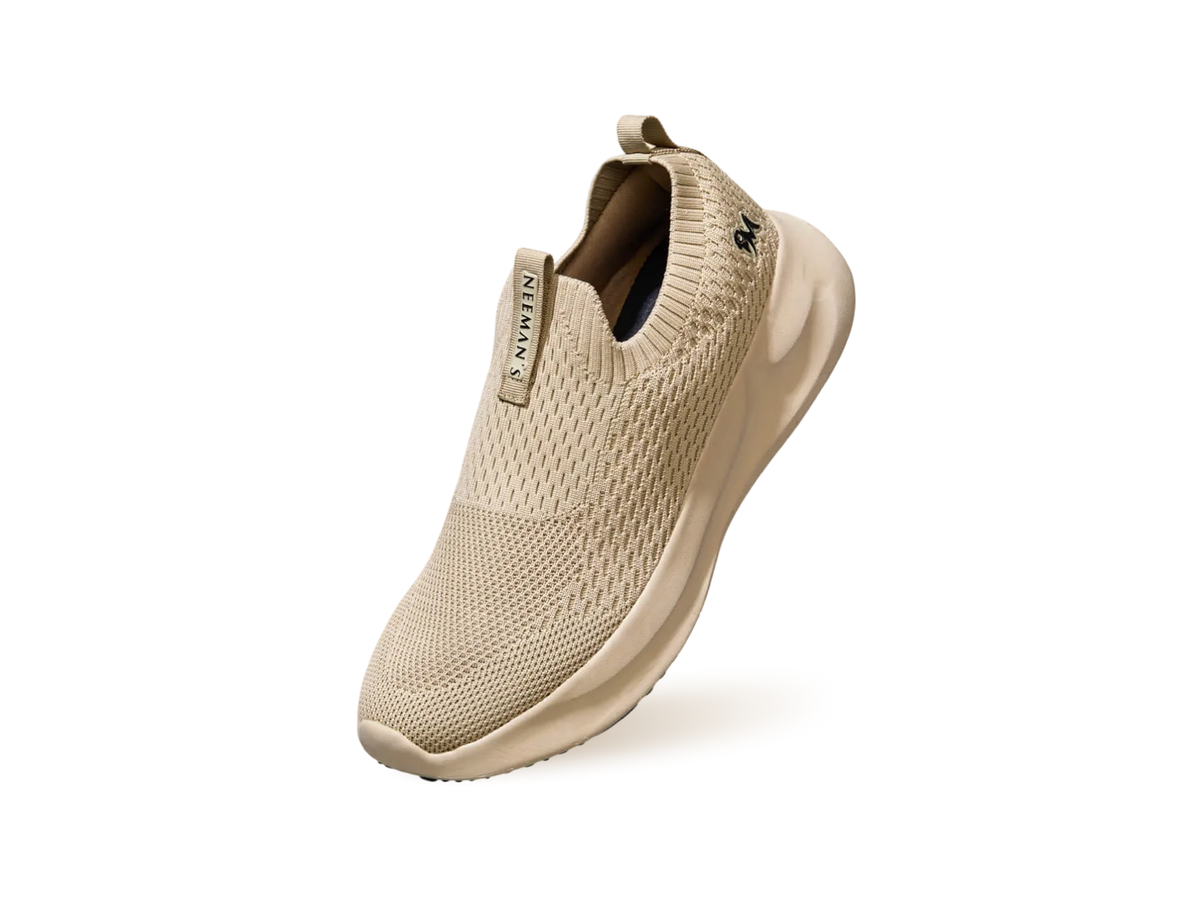 Knit Trainers For Women : Beige