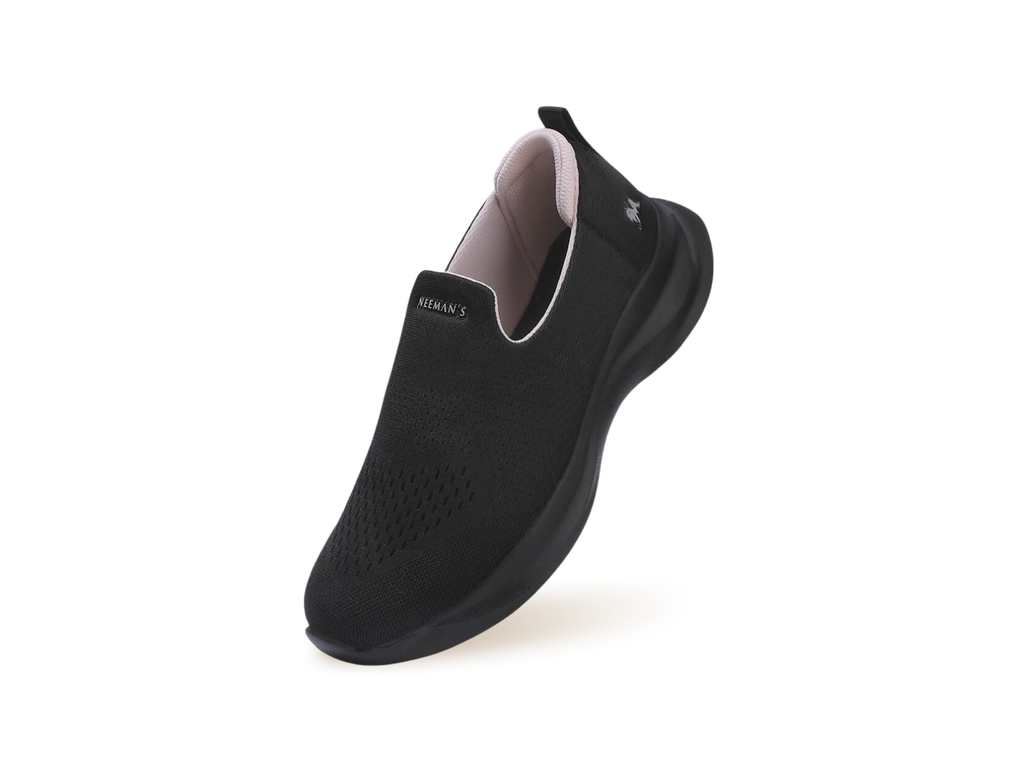 Knit Lite Slip Ons For Women : Black