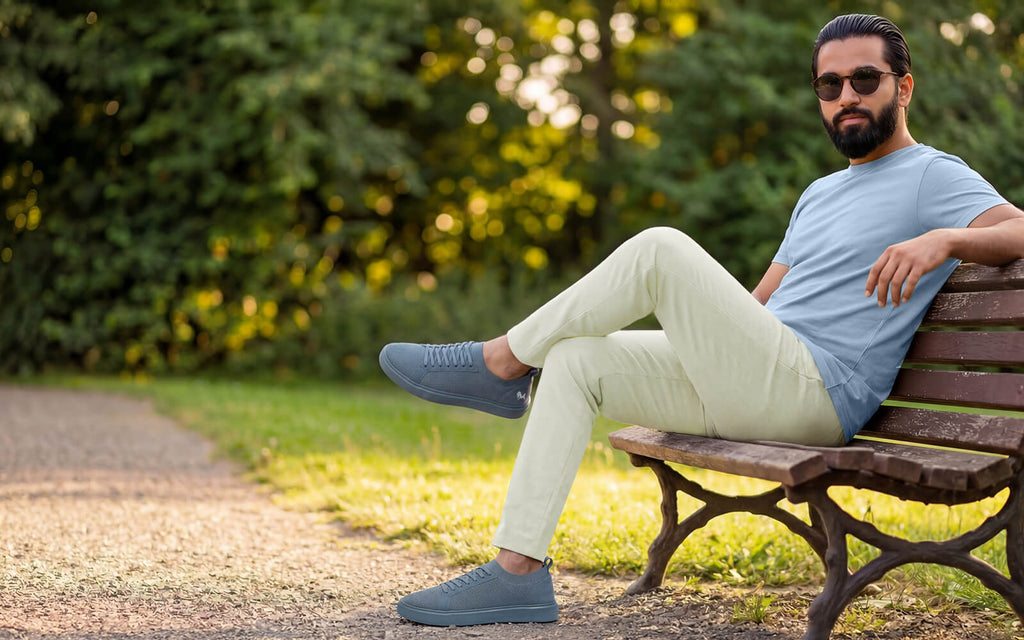 Classic Knit Neutrals For Men : Blue