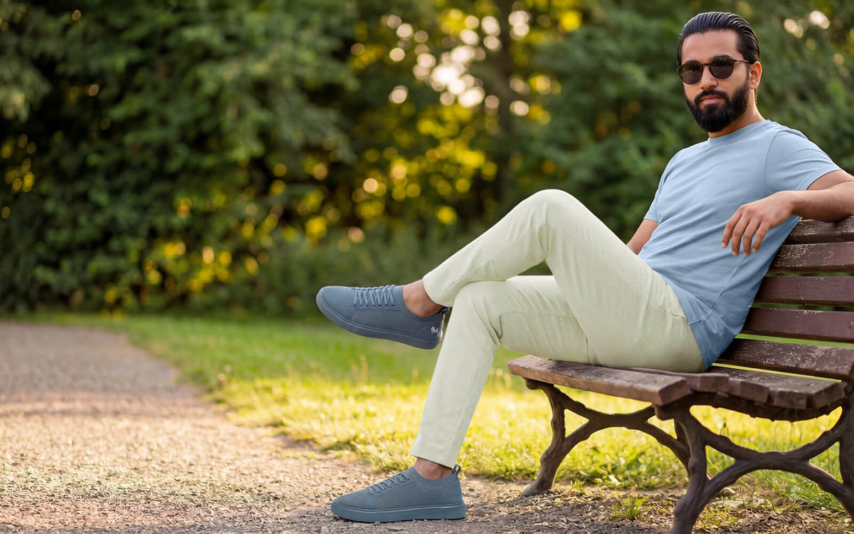 Classic Knit Neutrals For Men : Blue