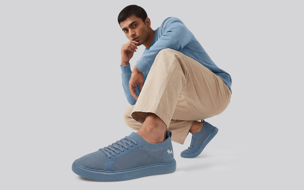 Classic Knit Neutrals For Men : Blue
