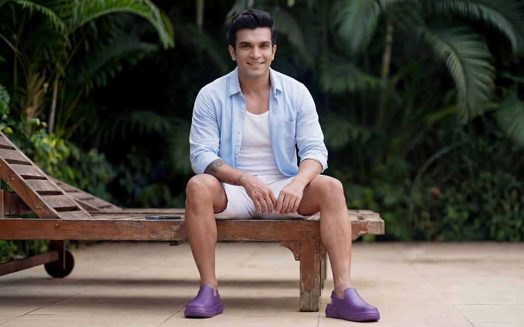 Cushers Clogs For Men : Pansy Purple