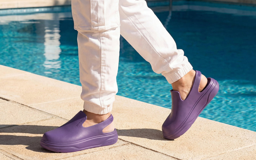 Cushers Clogs For Men : Pansy Purple