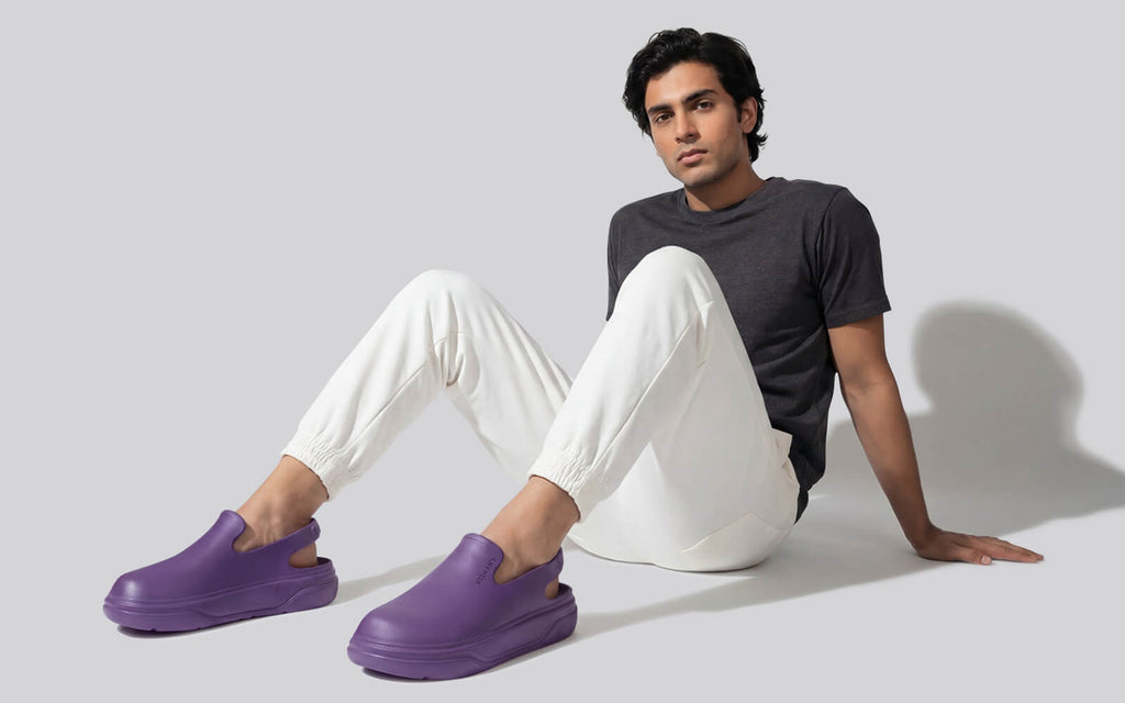 Cushers Clogs For Men : Pansy Purple