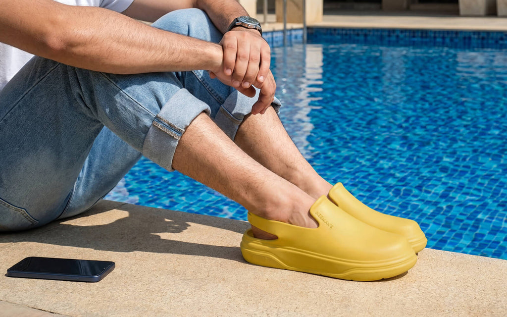 Cushers Clogs For Men : Yellow