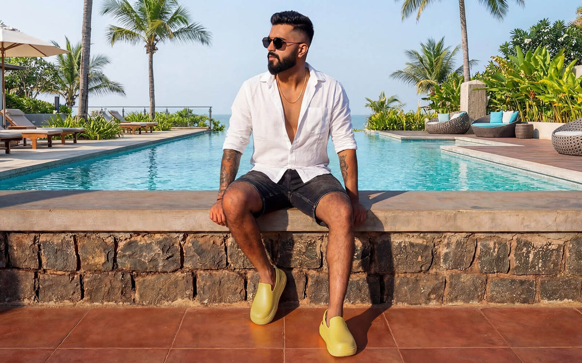 Cushers Clogs For Men : Yellow