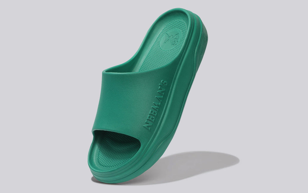Cushers Slides For Men : Pepper Green