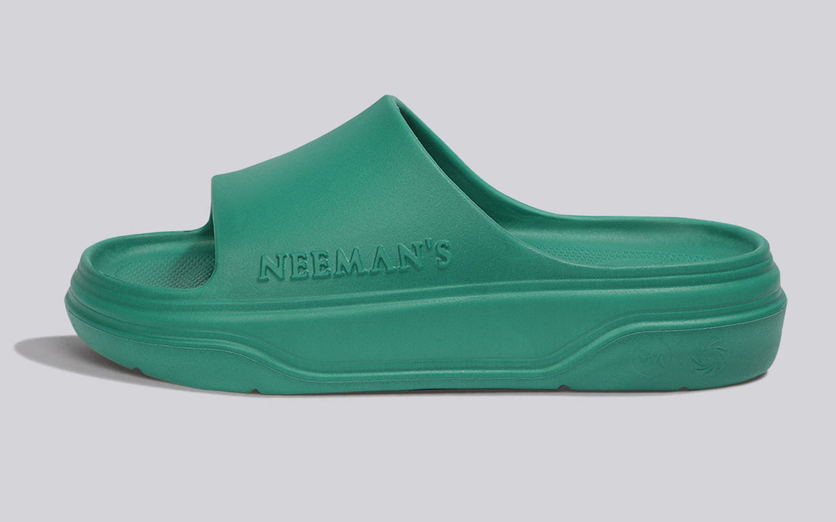 Cushers Slides For Men : Pepper Green