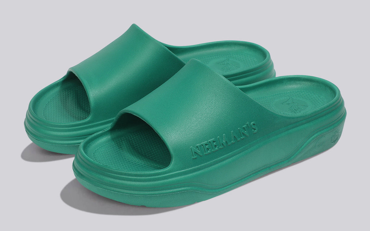 Cushers Slides For Men : Pepper Green