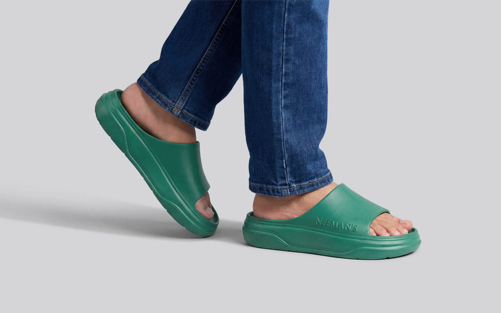 Cushers Slides For Men : Pepper Green