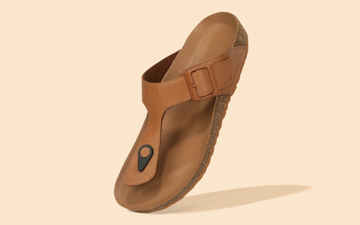 Cork Thong Sandals : Tan