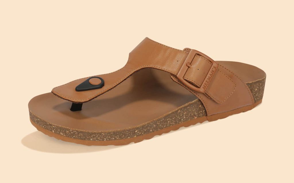 Cork Thong Sandals : Tan