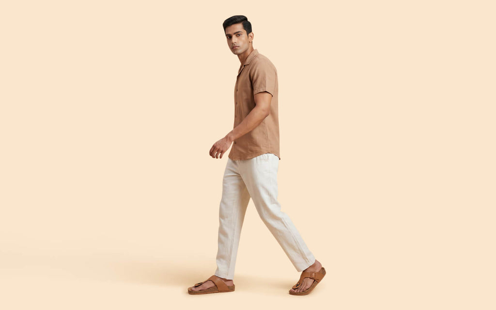 Cork Thong Sandals : Tan