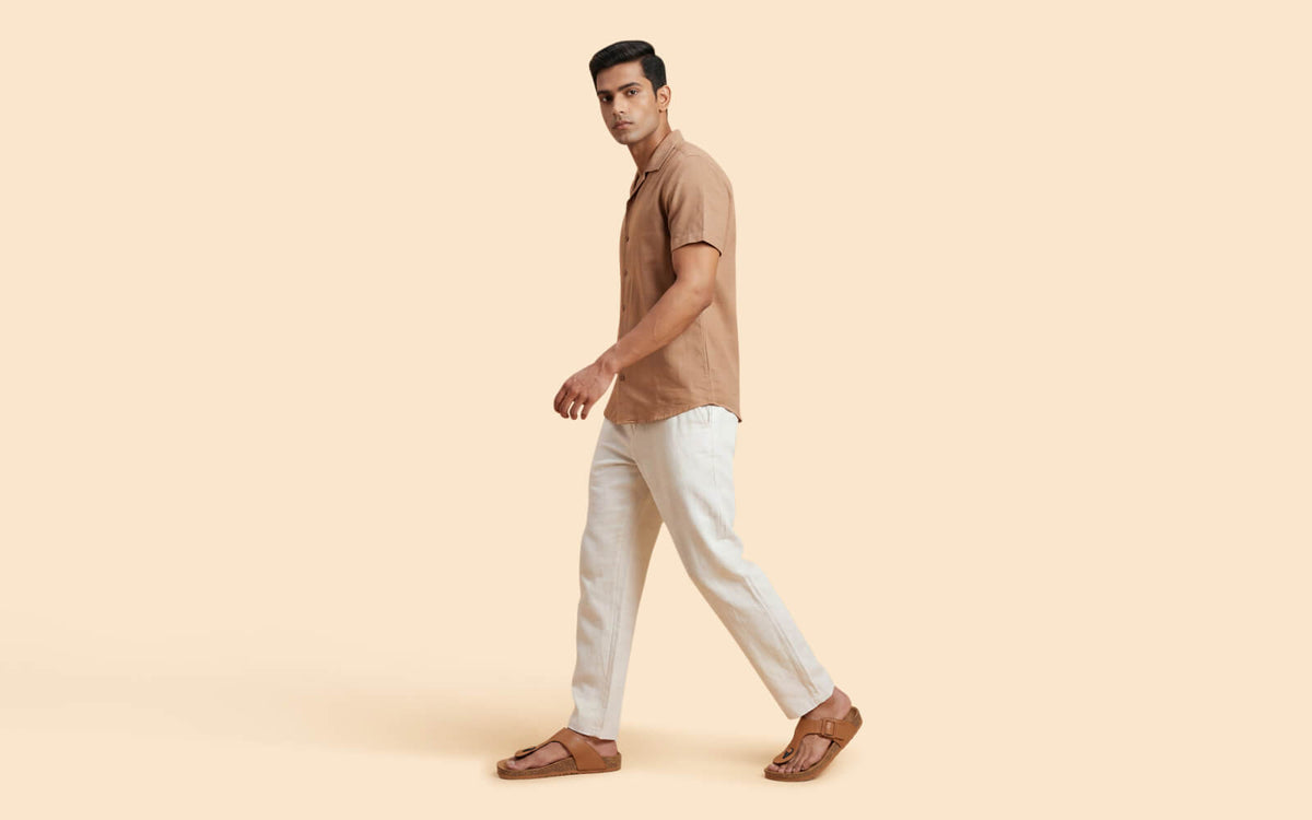 Cork Thong Sandals : Tan