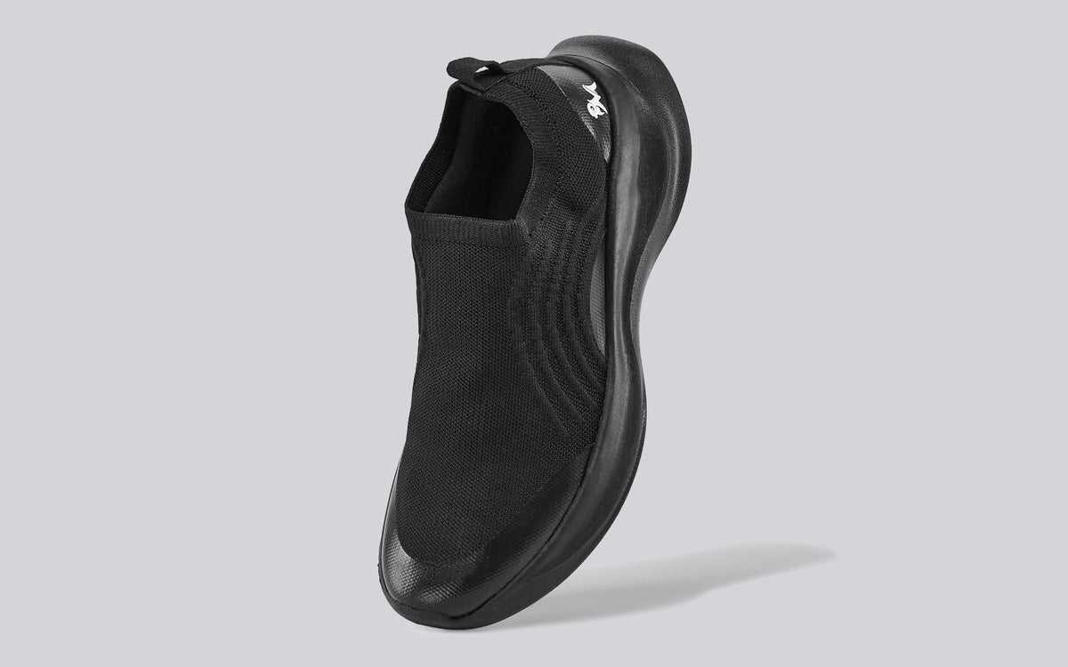 Curve Knit Slip Ons For Men : Black