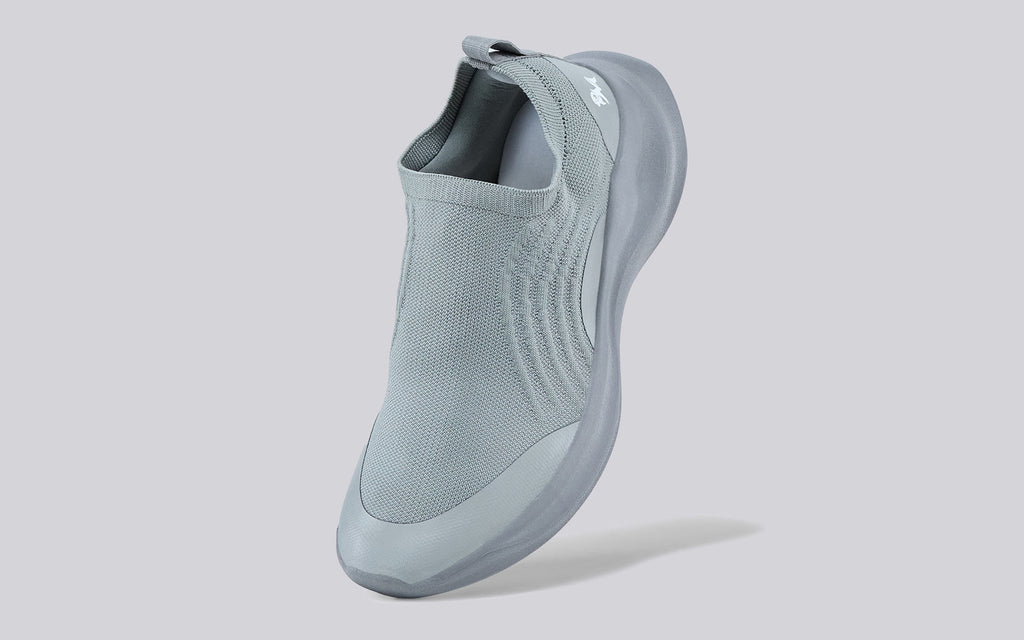 Curve Knit Slip Ons For Men : Grey