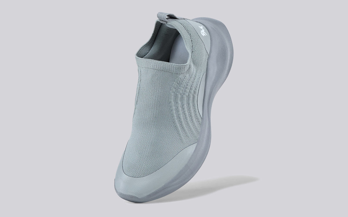 Curve Knit Slip Ons For Men : Grey