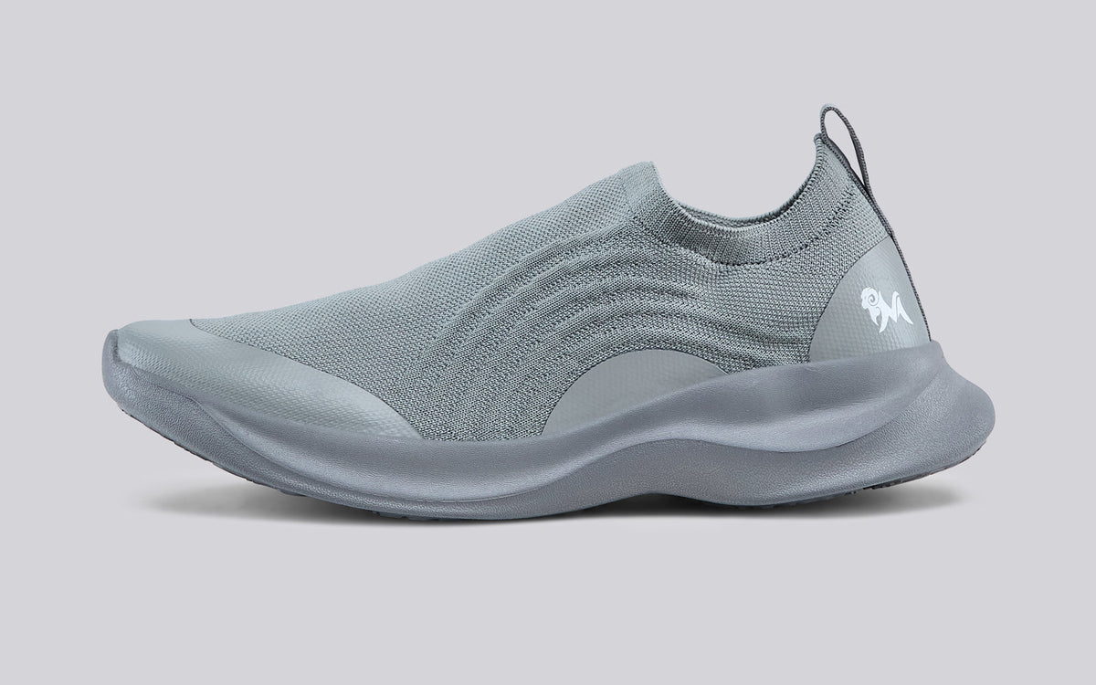 Curve Knit Slip Ons For Men : Grey