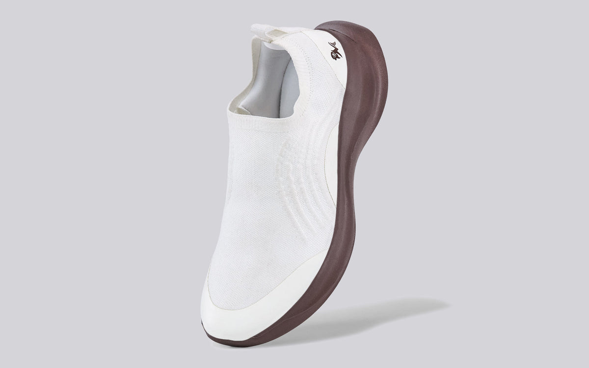 Curve Knit Slip Ons For Men : Ivory