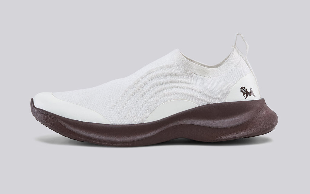 Curve Knit Slip Ons For Men : Ivory