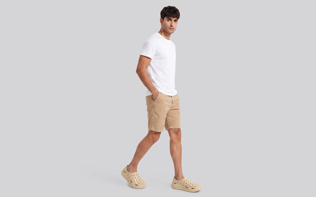 Cushers Rainscape Clogs For Men : Ecru