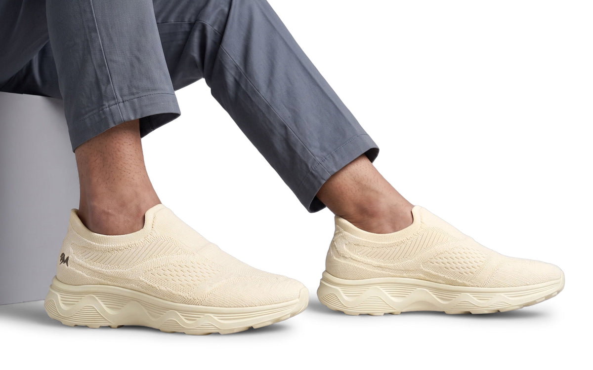 Easy Glide Slip Ons for Men : Ivory