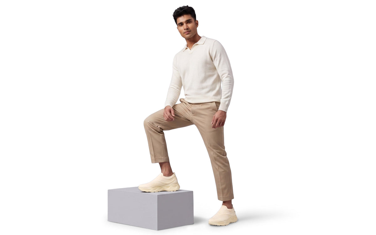 Easy Glide Slip Ons for Men : Ivory