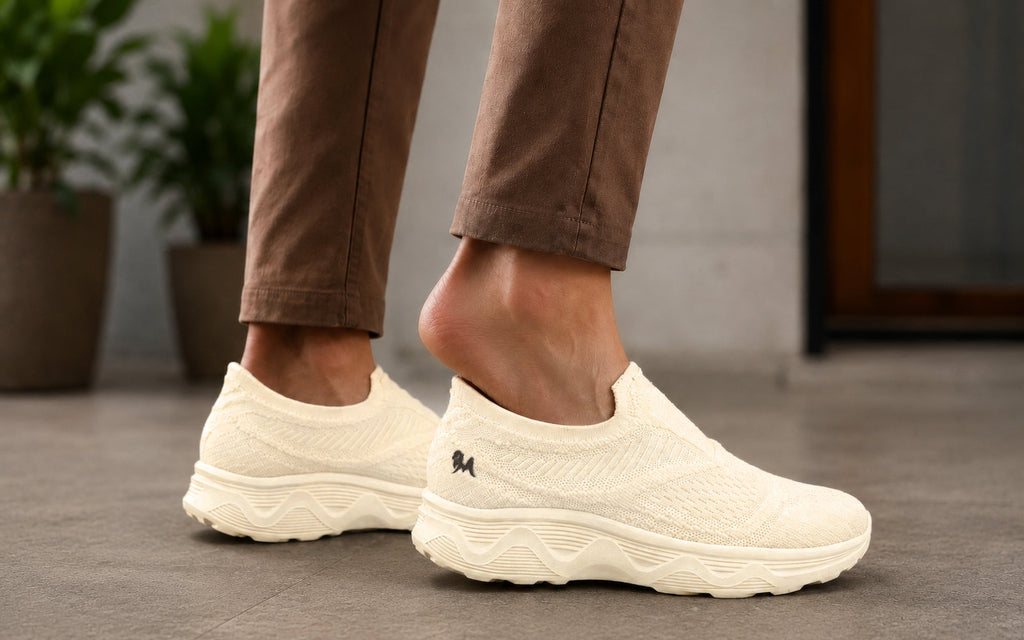 Easy Glide Slip Ons for Men : Ivory