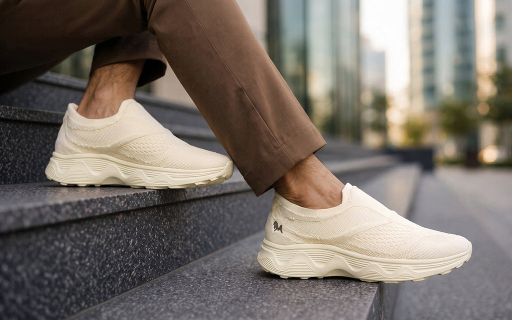 Easy Glide Slip Ons for Men : Ivory