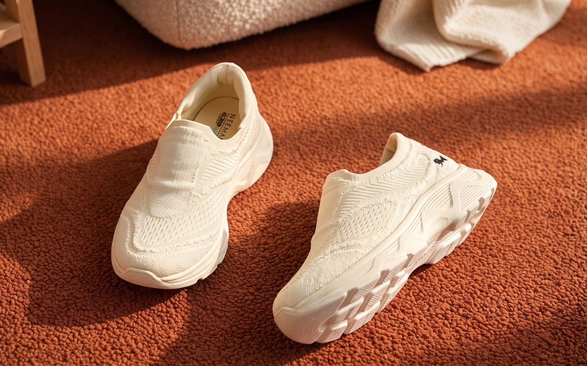 Easy Glide Slip Ons for Men : Ivory
