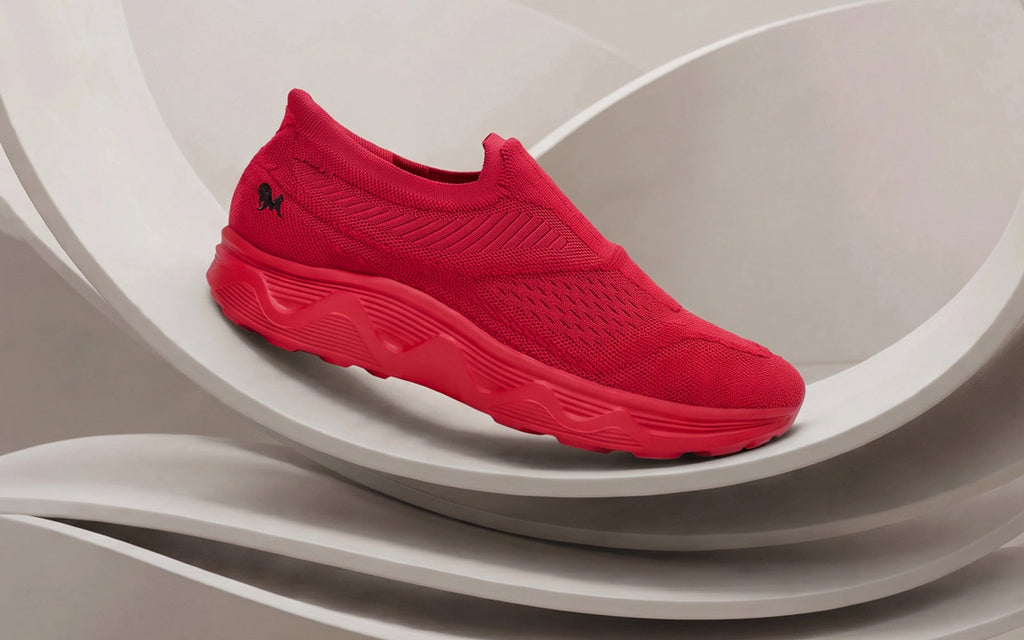 Easy Glide Slip Ons for Men : Red