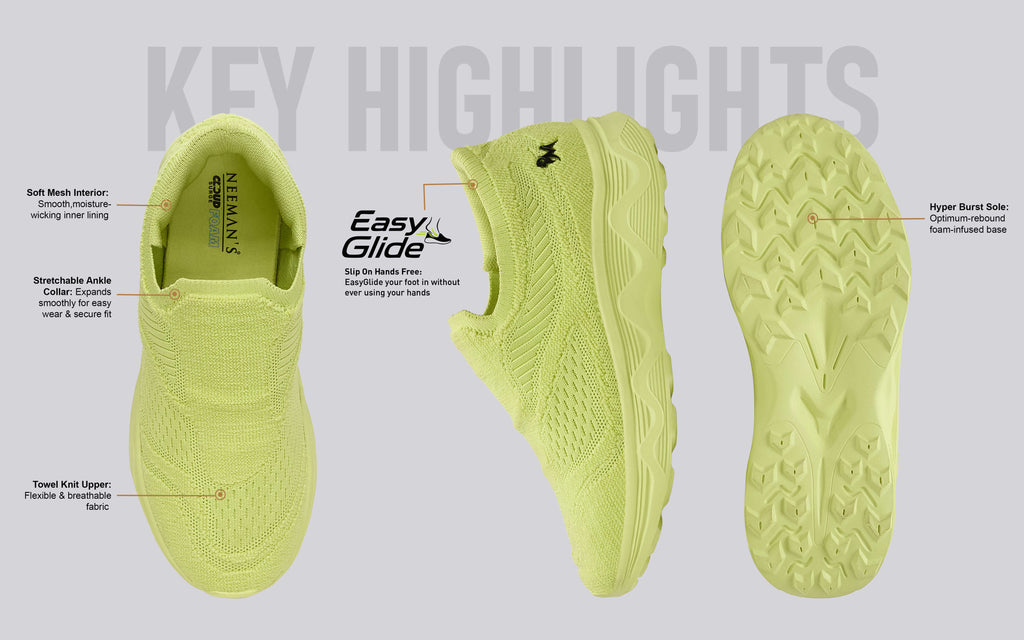 Easy Glide Slip Ons for Men : Lime